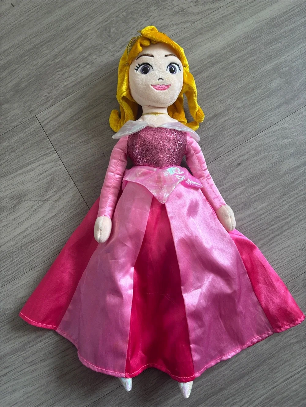 TY Sparkle Aurora Disney Princess Plush Doll with Blonde Hair - Soft Kids Toy